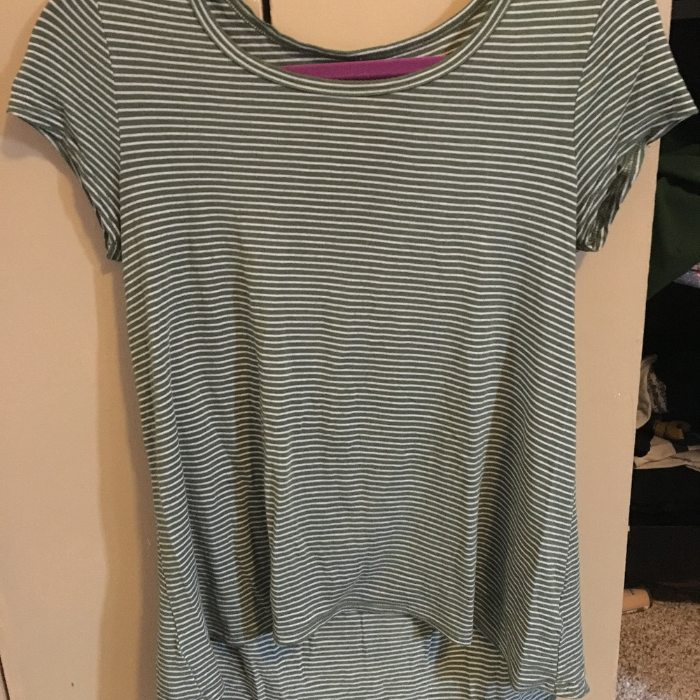 SO Green Striped Top